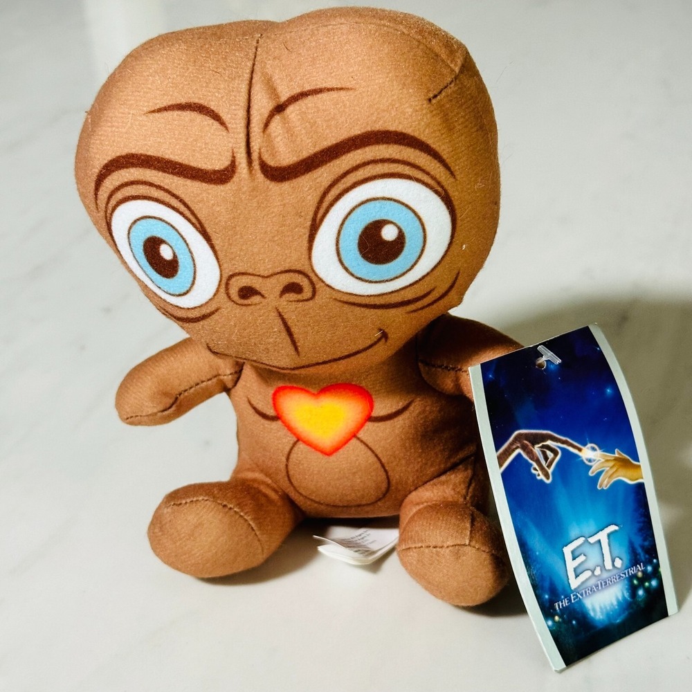 ET Extra Terrestrial Big Head Plush 2018 Toy Factory 6" Stuffed with Tag - E.T.